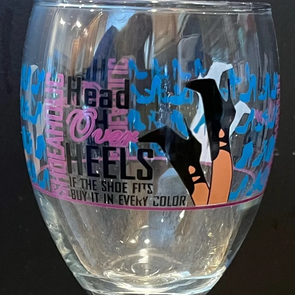 Wine Glass Head over Heels Shoe Shopaholic